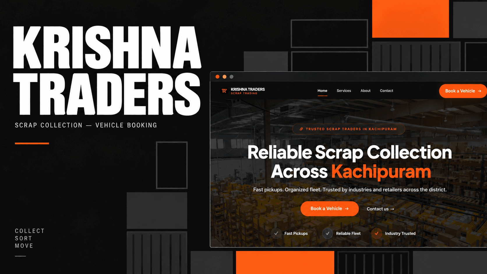 Krishna Traders desktop showcase