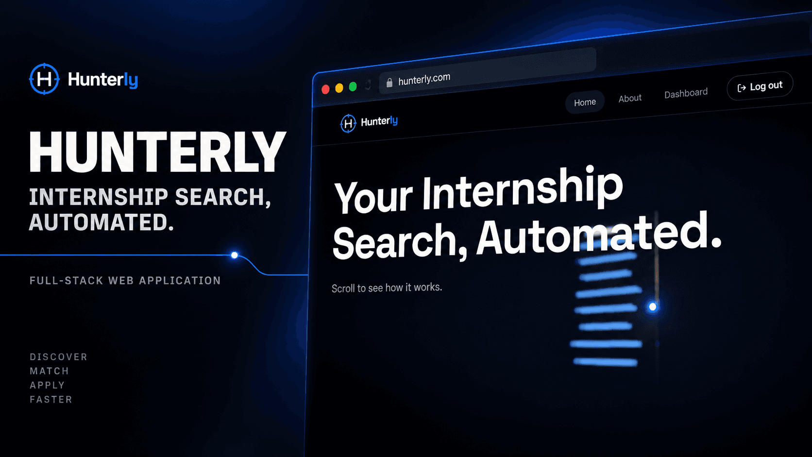 Hunterly desktop project mockup